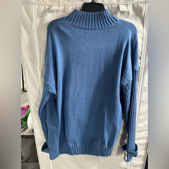 Anrabess Long Sleeve Turtle Neck Cozy Soft Sweater High Low Size Large - Picture 8 of 8